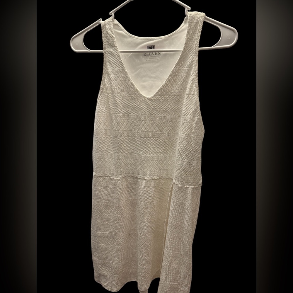 EleVen by Venus Williams White Textured Dress
